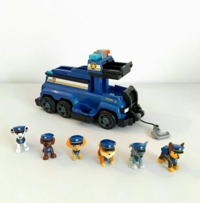 Pat Patrouille Voiture Police Chase Team Complète 👮‍♂️