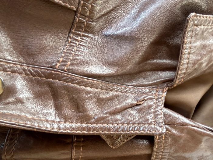 veste 3/4  cuir vintage - photo numéro 7