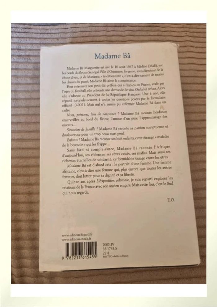 Livre madame ba - photo numéro 2