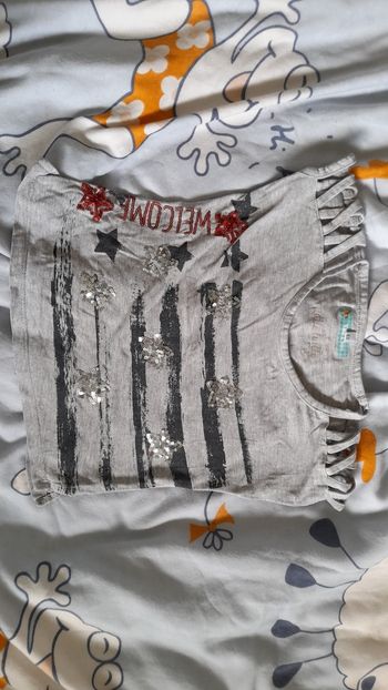 Tee short sequin ajouré