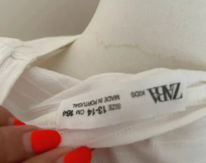 Zara kids t-shirt blanc, imprimé été fille taille 13/14 ans - photo numéro 3