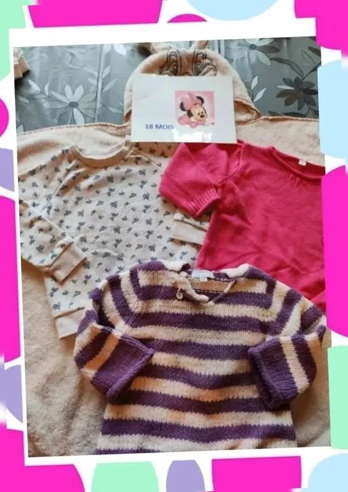 Lot de 3 pulls taille 18 mois