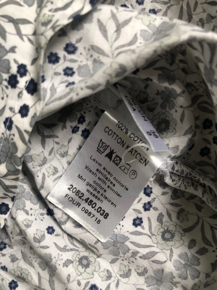 Blouse Somewhere taille 38 fleurie bleu gris - photo numéro 5