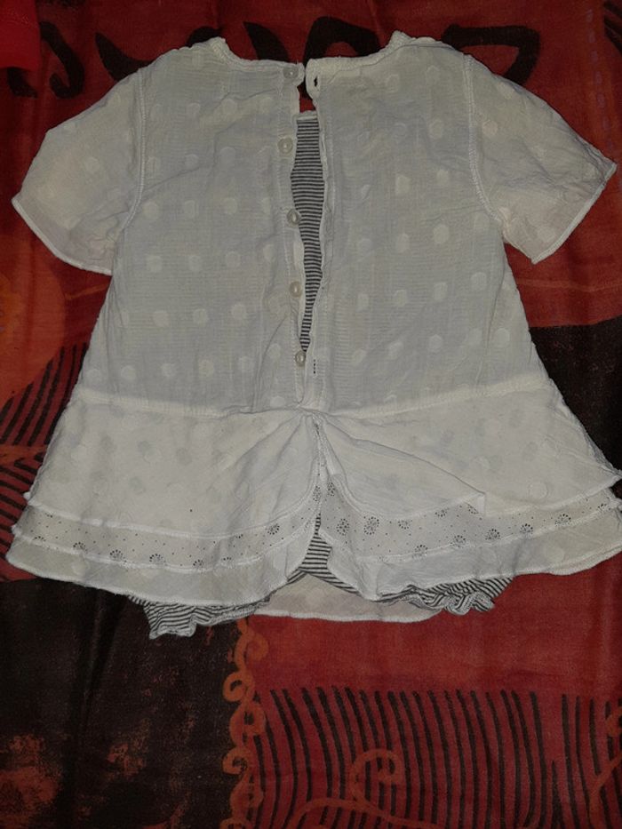 Jolie petite robe blanc ecrue 3mois - photo numéro 2