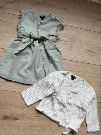 Ensemble Kiabi 9 mois – robe + gilet, porté 1 à 2 fois