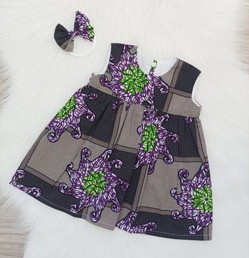 Robe bébé en tissu wax