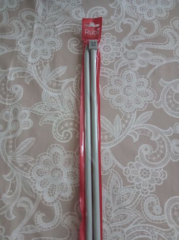 Aiguilles à tricoter 10mm "Rubi" - Neuves