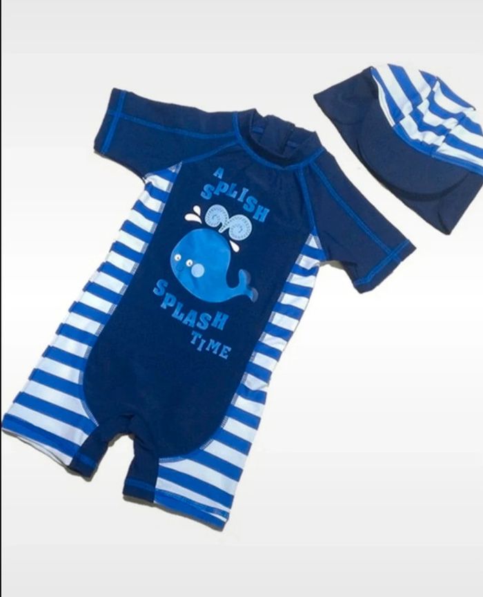 Maillot de bain Anti uv bleu 92-98cm - photo numéro 3