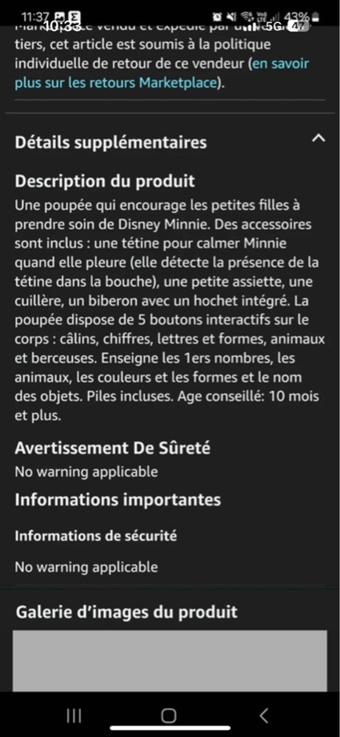 Peluche Minnie interactive - photo numéro 3