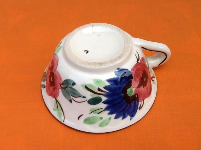 Tasse / Soucoupe à Déjeuner Faïence à décor floral - photo numéro 3