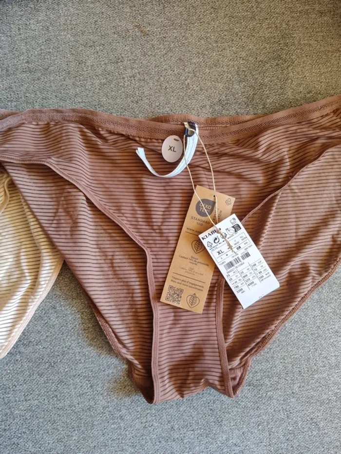 Lot de deux culottes rose clair et vieux rose taille xl femme Kiabi neuves - photo numéro 4
