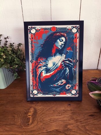 Poster Affiche A4 (21 × 29,7 cm) vintage pop moderne – Art mural revisité
