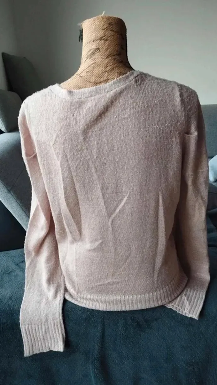 Gilet Kiabi rose fil argenté taille 46/48 femme - photo numéro 5