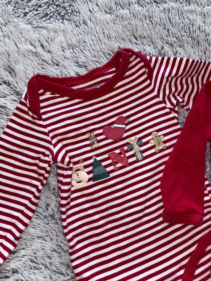 Lot x2 body manches longues Noël bébé - photo numéro 2