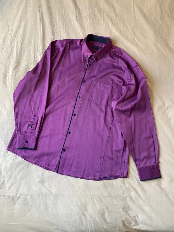 Chemise satinée violette - photo numéro 5