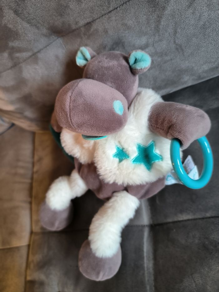 Peluche hochet hippopotame neuf - photo numéro 2