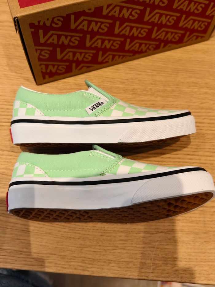 Vans modèle iconique damier vert et blanc - photo numéro 7