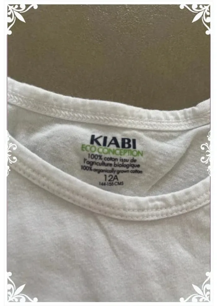 🤍 Pyjama fille 12 ans – Haut Kiabi brodé & short fait main - photo numéro 5