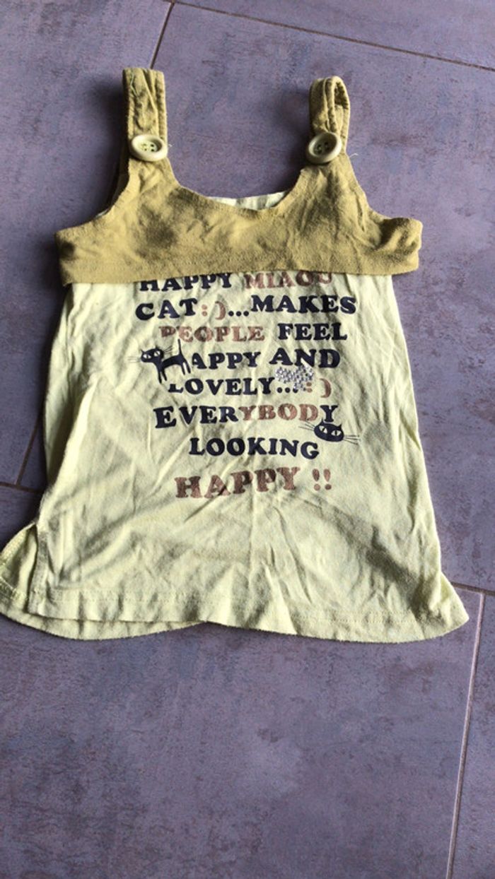 Débardeur vert anis 6 ans