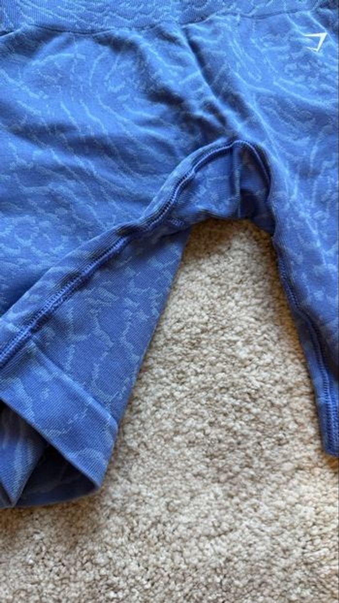 Gymshark Short Seamless Femme Bleu – Taille XS – Short Fitness Musculation – Très bon état - photo numéro 4