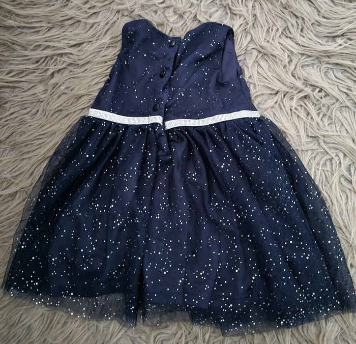 Robe toute occasions marine à pois argenté pailleté 18mois - photo numéro 6