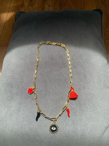 collier acier inoxydable doré