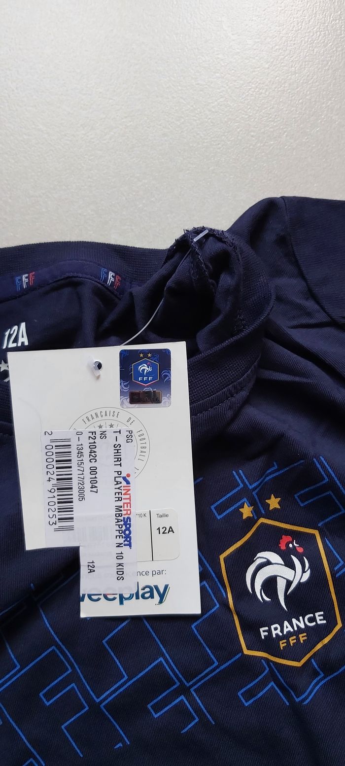 Tshirt manche courte Mbappe 10 FFF 12 ans - photo numéro 4