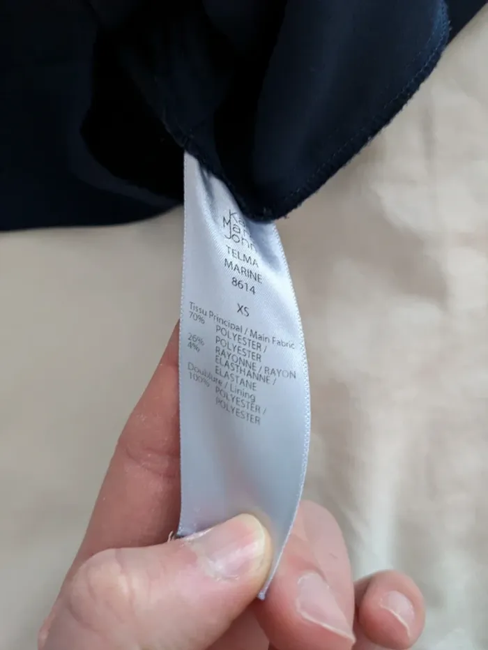 Blouse / Top Chic Bleu Marine Effet Superposé Karl Marc John - Taille XS - photo numéro 4