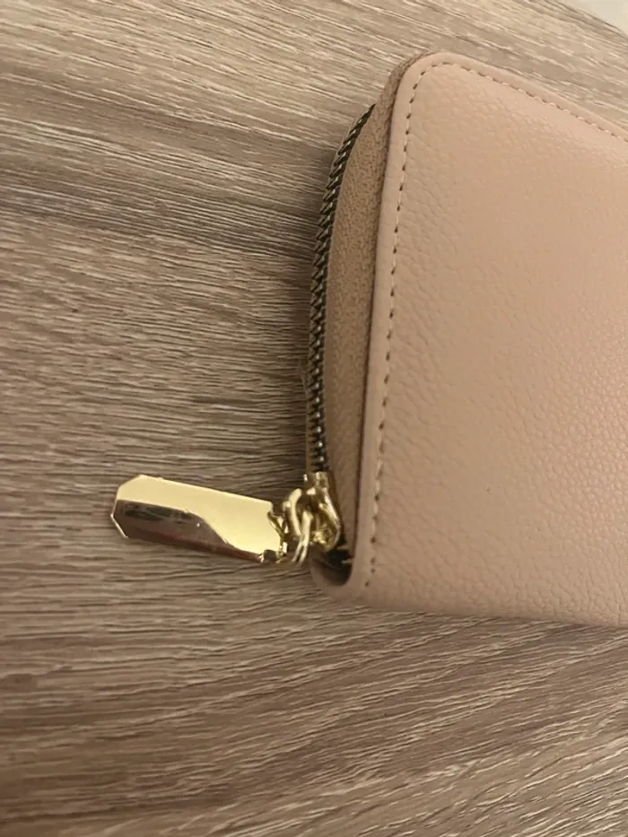 Porte-feuille neuf beige foncé - photo numéro 2