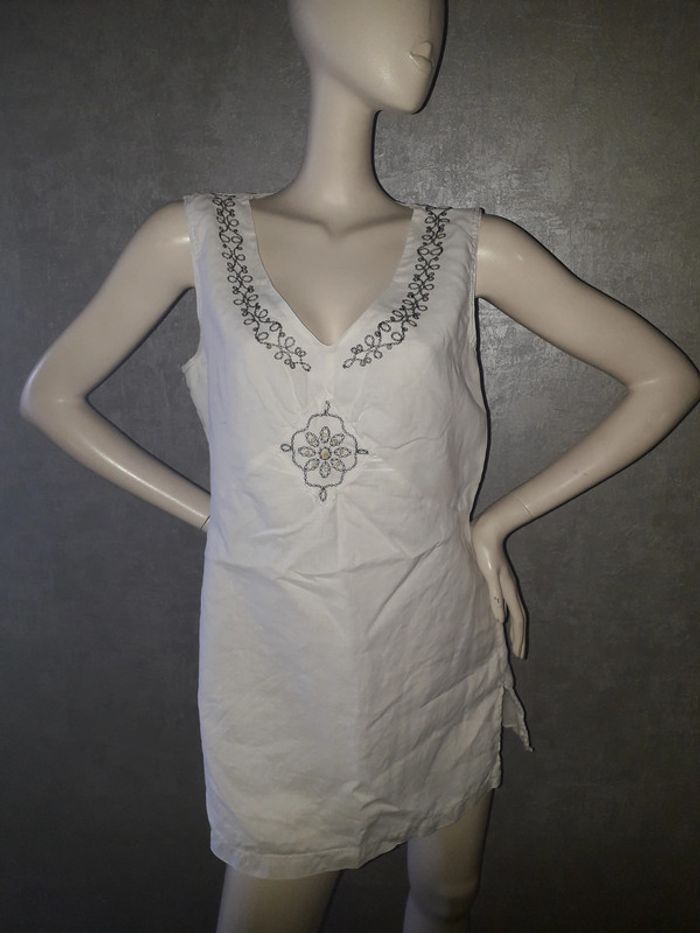 tunique blanche en lin les rivales taille 40