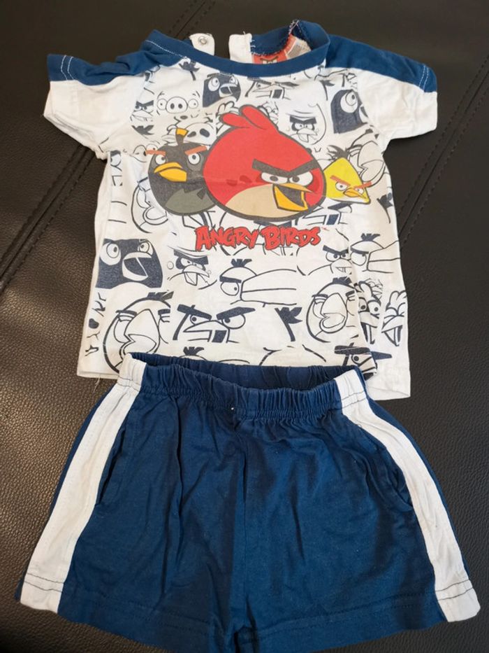 Pyja short hort angry birds 12 mois