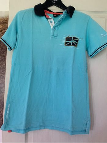 Polo garçon taille 14 ans bleu ciel