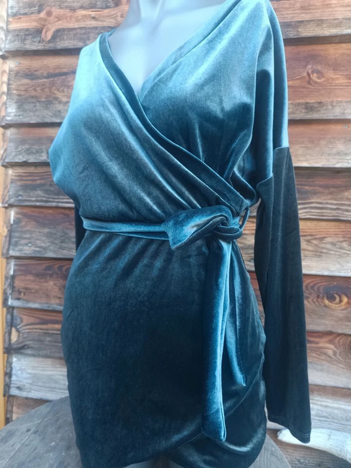 Robe midi touché velours - photo numéro 3