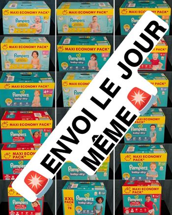 Couches Pampers toutes tailles