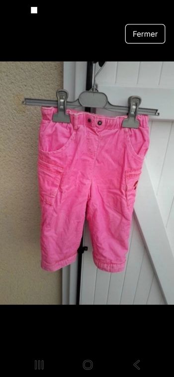 pantalon doublé bb filles taille 18 mois 