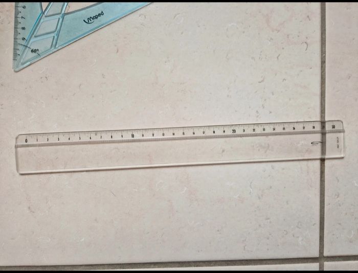 Lot de 4 accessoires de géométrie compas, règle, équerre et rapporteur maped - photo numéro 4