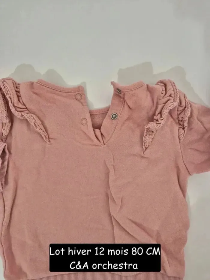 Lot hiver 9 - 12 mois 80 cm C&A baby ensemble joggings et sweat dernière collection - photo numéro 16