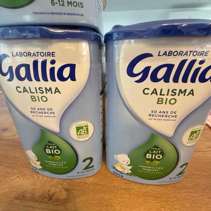 Lot de 3 boîtes de lait Gallia CALISMA bio 2ème âge