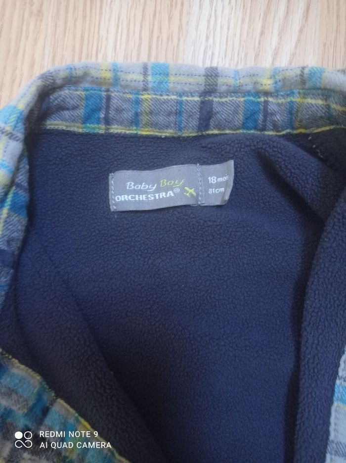 Chemise garçon molletonnée