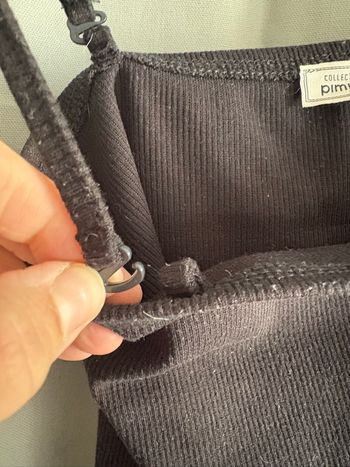 Haut noir à fines bretelles Pimkie taille S