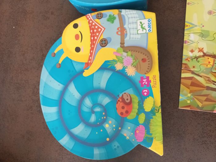 puzzle djeco 24 pieces à partir de 3 ans neuf escargot fille garcon - photo numéro 3