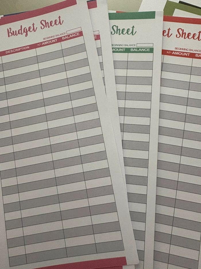 Feuille de budget - photo numéro 2