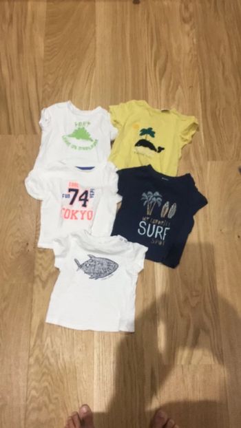 5 tee shirt manches courtes 9 mois