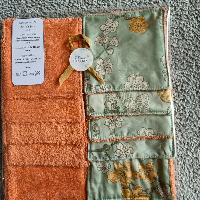 10 lingettes lavables 12x12 cm