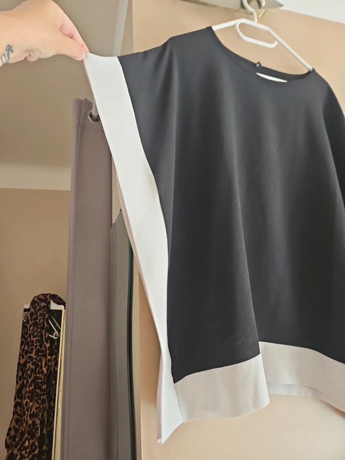 Blouse noire et blanche shein 46 - photo numéro 2