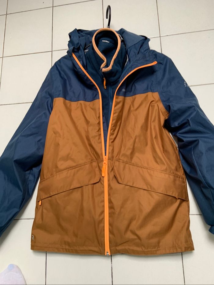 Veste de randonnée 3 en 1 Quechua 12/13 ans
