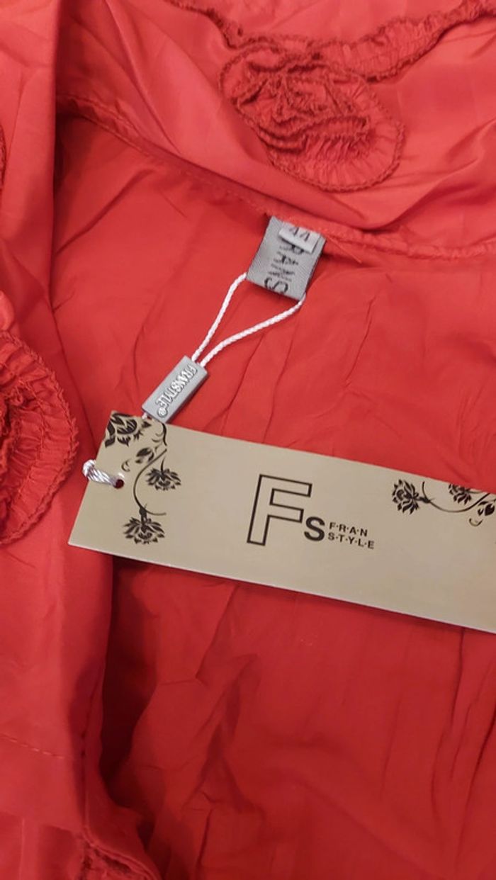 Pardessus rouge, léger FranStyle fr 44 neuf - photo numéro 7