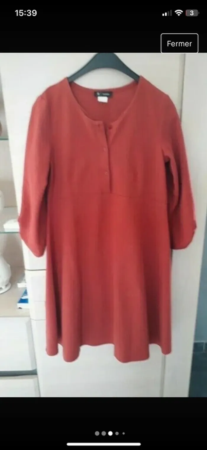 Belle robe couleur rouille taille 36 - photo numéro 3