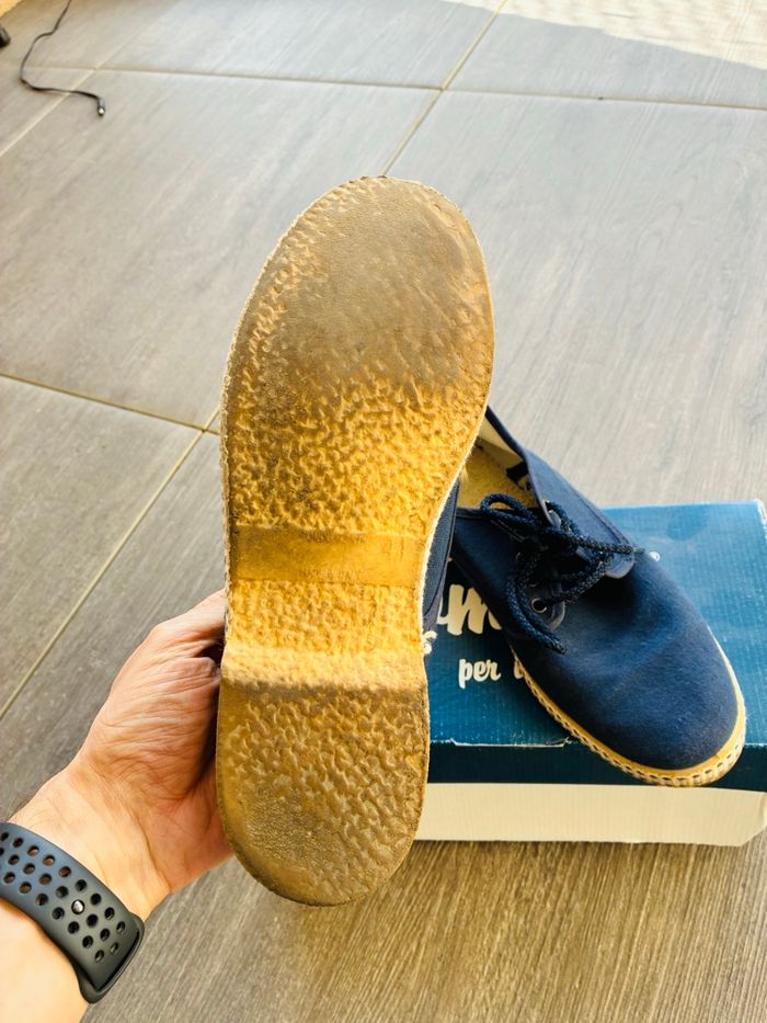 Chaussures en tissu bleu - photo numéro 2