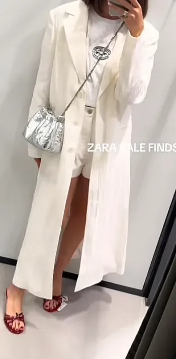 Magnifique manteau, blanc cassé, Zara, taille, L. Collection 2025.